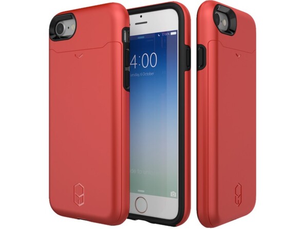 Coque de protection pour iPhone 7 LEVEL Card Edition Navy de la marque Patchworks coloris rouge