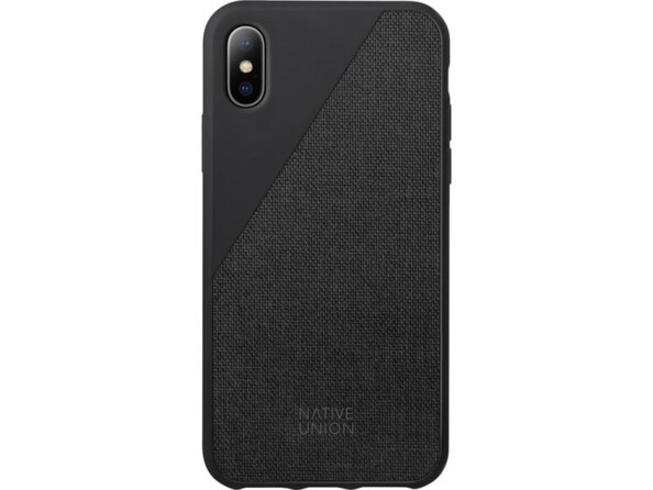 Coque de protection Clic Canvas noir pour iPhone X/XS de la marque Native Union