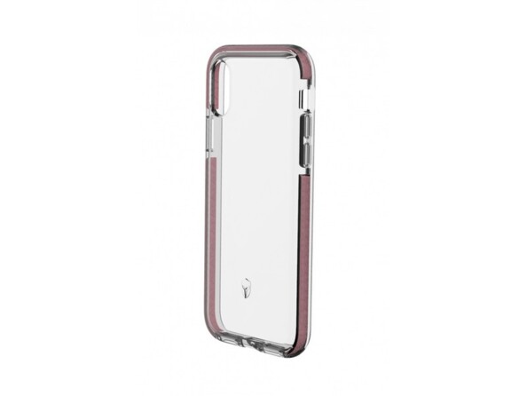 Vue arrière de biais côté gauche de la coque Tyrax et gel 360° bicolore avec boutons protégés