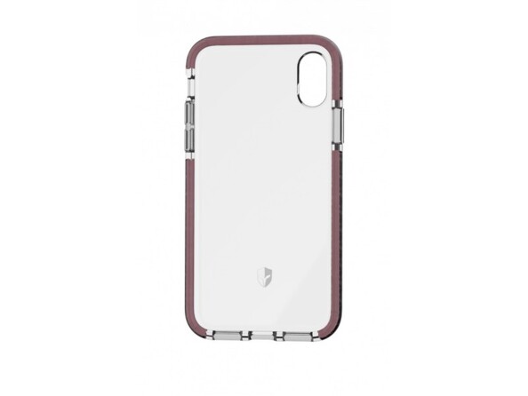 Vue arrière de face de la coque Tyrax et gel 360° bicolore avec boutons protégés