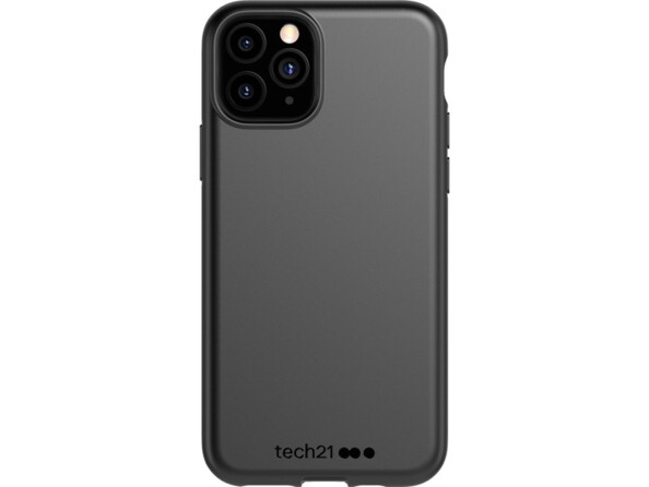 Arrière d'un iPhone 11 Pro avec housse de protection antibactérienne et antichoc coloris noir