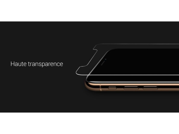 La transparence de la vitre de protection en verre trempé Novodio pour iPhone XS Max et 11 Pro Max