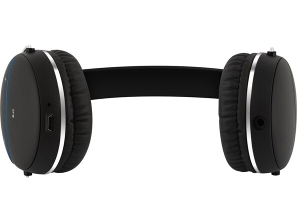 Dessous du casque iGroove Novodio avec port Micro-USB, prise jack 3,5 mm et microphone