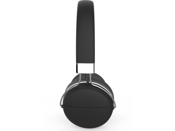 Côté gauche du casque à oreillettes pliables et arceau de tête rembourrés