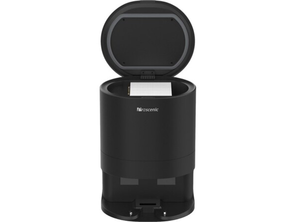 Station de collecte de la saleté pour robot aspirateur M7 Pro Proscenic coloris noir avec couvercle ouvert