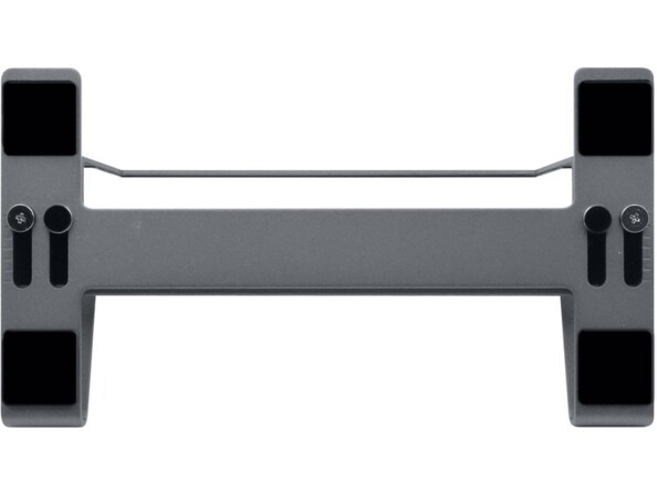 Vue du dessous de la base en acier antidérapante pour Mac et PC