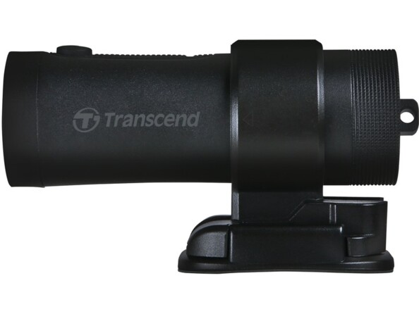 Caméra embarquée rechargeable Full HD 1080p Transcend avec base autocollante côté gauche de face