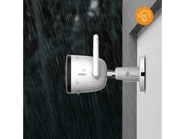 Preuve de résistante à l'eau de la caméra IP d'extérieur Bullet 2 IMOU IP67 utilisée sous la pluie