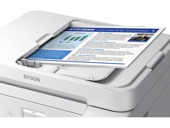 Gros plan sur le chargeur de documents d'une capacité de 30 feuilles A4