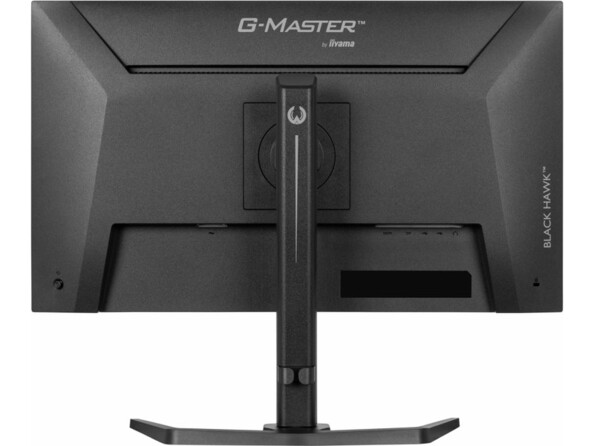 Arrière du boîtier coloris noir de l'écran iiyama avec support vesa 100 x 100 mm sur pied de support réglable en hauteur