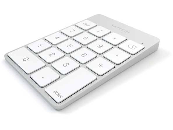 Pavé numérique sans fil silencieux coloris blanc/argent Satechi