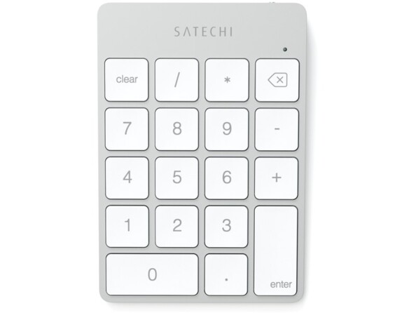 Pavé numérique sans fil Slim Wireless Keypad coloris argent de la marque Satechi