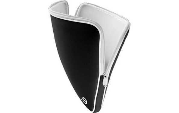 Housse en jersey et mousse à mémoire de forme coloris noir et blanc pour ordinateur portable Windows et Mac avec lèvres intérieures et rembourrage