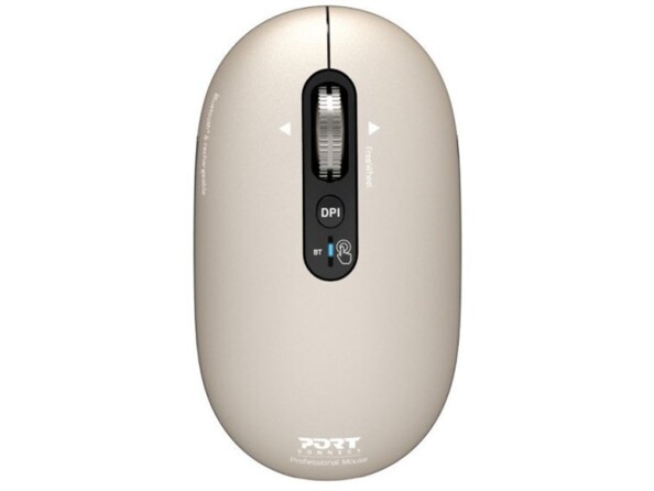 Souris sans fil Pure Mac coloris beige de la marque Port Designs