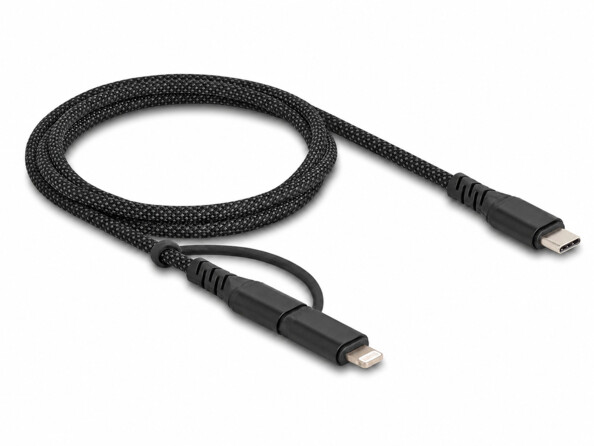 Câble 2-en-1 USB-C vers Lightning et USB-C en nylon tissé 1 m