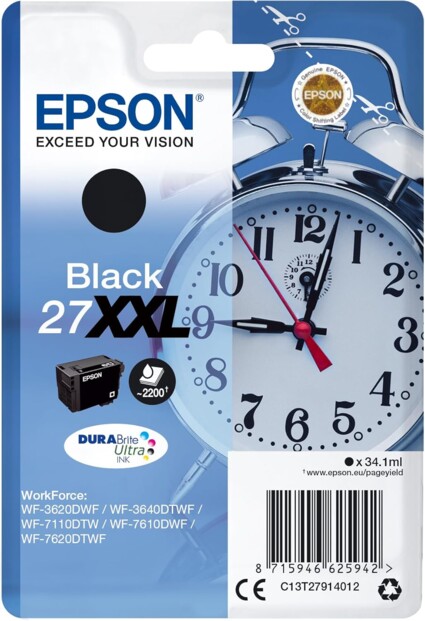 Cartouche d’encre noire 27XXL DURABrite Ultra