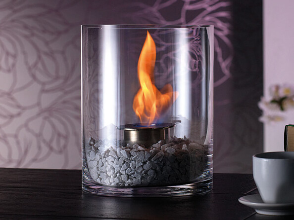 Mise en situation de la chaminée au bioéthanol "Kasra" Carlo Milano.