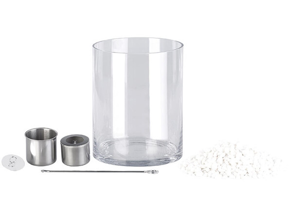 Cheminée "Kasra" avec bioéthanol, sans odeur et sans résidus.