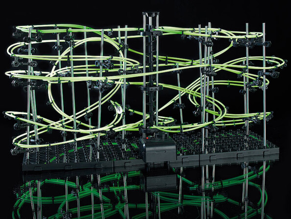 Mise en situation de nuit sur le circuit illuminé