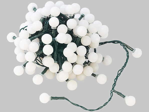 Guirlande solaire programmable - 102 LED blanches