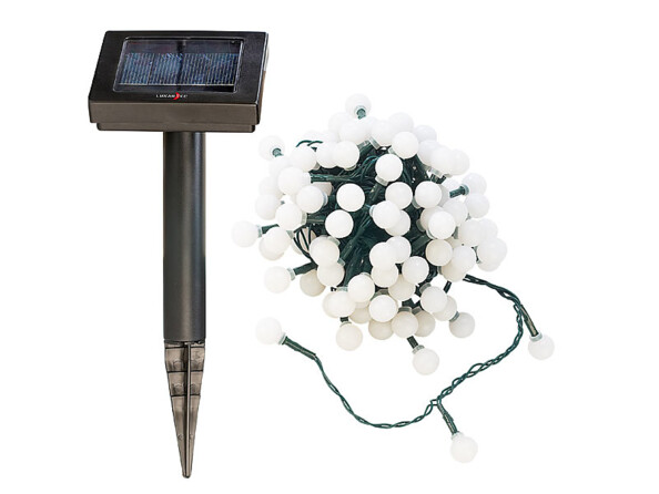 Guirlande solaire programmable - 102 LED blanches
