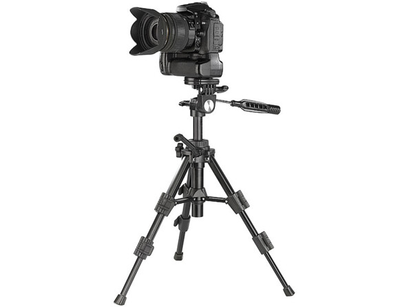 Mini Trépied Somikon mise en situation avec un appareil photo