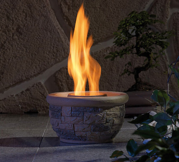 Torche décorative au bioéthanol – vasque ''Luna''