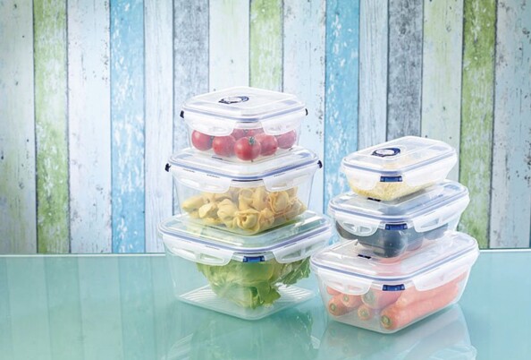 3 boîtes de conservation avec fonction mise sous vide - Rectangles