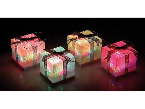 4 décorations de Noël à LED