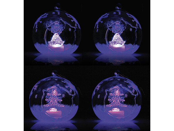 4 ornements à LED couleur changeante