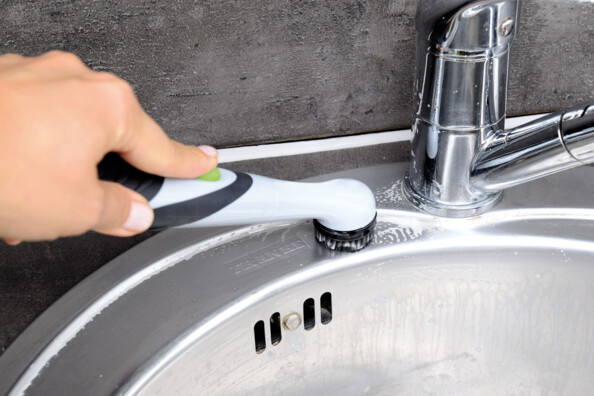 large brosse pour nettoyage surfaces lisses inox lavabo evier carrelage brosse srb155 agt