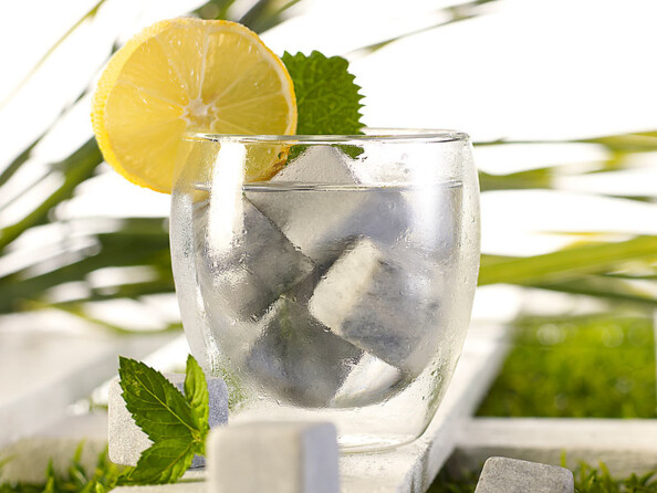 glaçons réutilisables en stéatite mis en situation