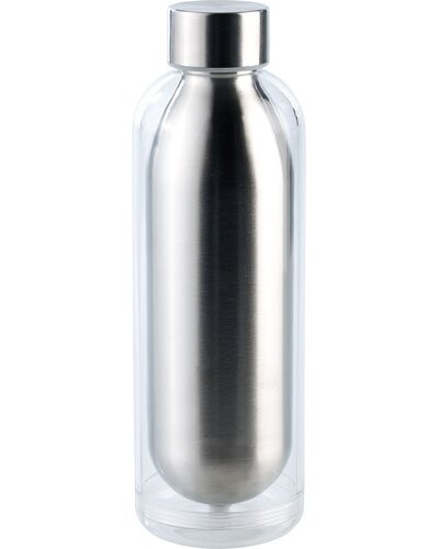 bouteille isotherme double paroi style aluminium brossé 50 cl pour été