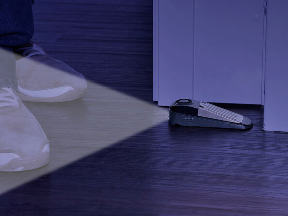 butoir de porte avec alarme et capteur de mouvement