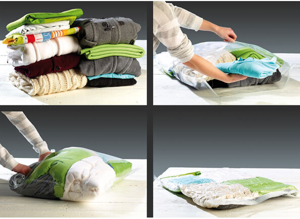 Sacs sous vide à enrouler mise en situation