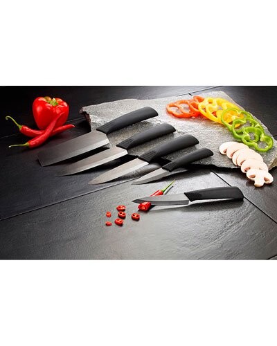 Set de 5 couteaux en céramique zircone noire