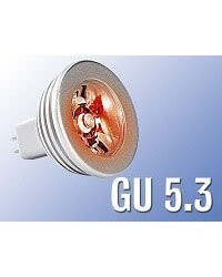 Spot LED 3 W GU5.3 rouge
