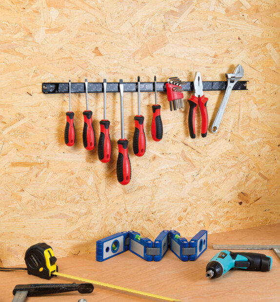fixation murale magnétique 61 cm pour outils en métal et objets métalliques