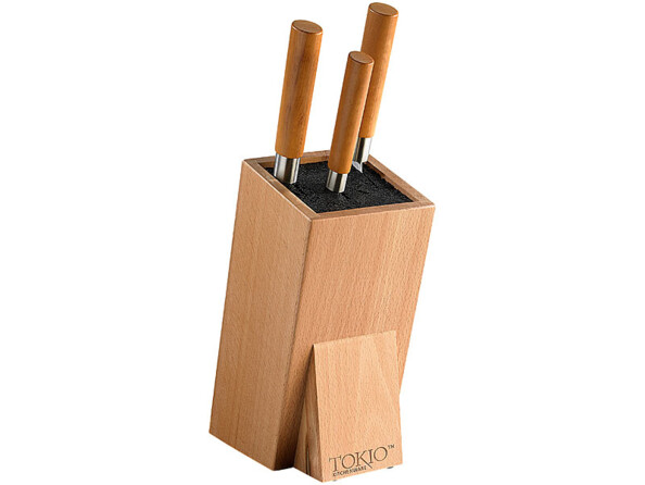Bloc à couteaux universel Tokyo Kitchenware avec lamelles.