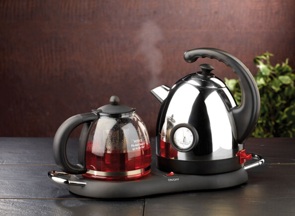 Bouilloire avec théière avec affichage analogique de la température pour une perfusion idéale