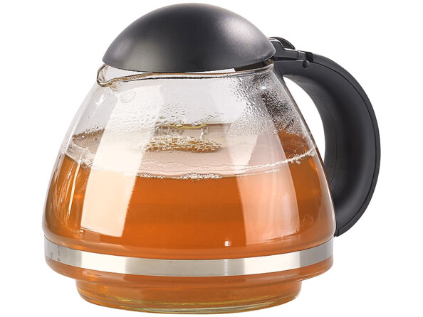 Bouilloire avec théière à la température d'infusion atteinte, la bouilloire conserve la température de l'eau grâce à la plaque chauffante. Ainsi, vous infusez et buvez votre thé à la chaleur voulue