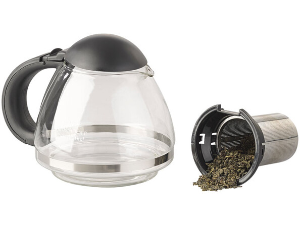 Bouilloire avec théière, affichage température et plaque chauffante au design élégant