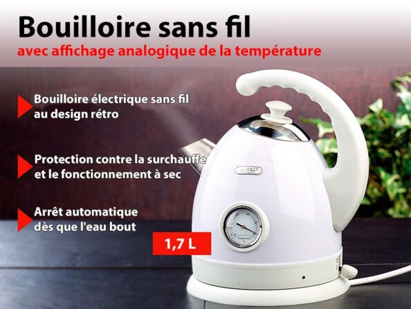 Bouilloire électrique avec affichage analogique de la température