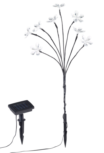 Bouquet lumineux solaire avec 8 fleurs lumineuses colorées