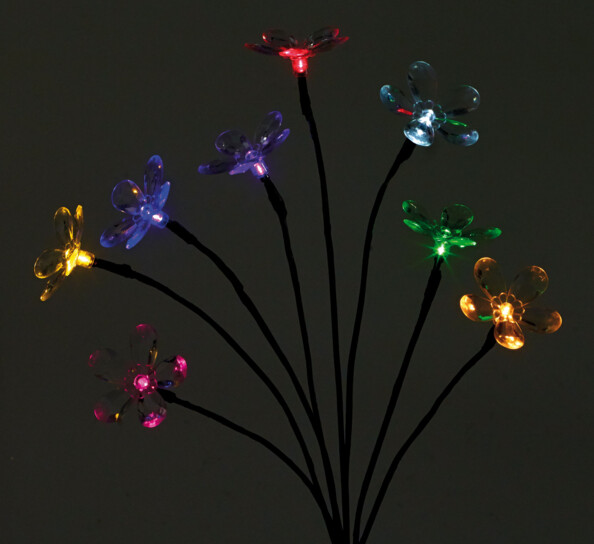Bouquet lumineux avec LED multicolores, par Lunartec