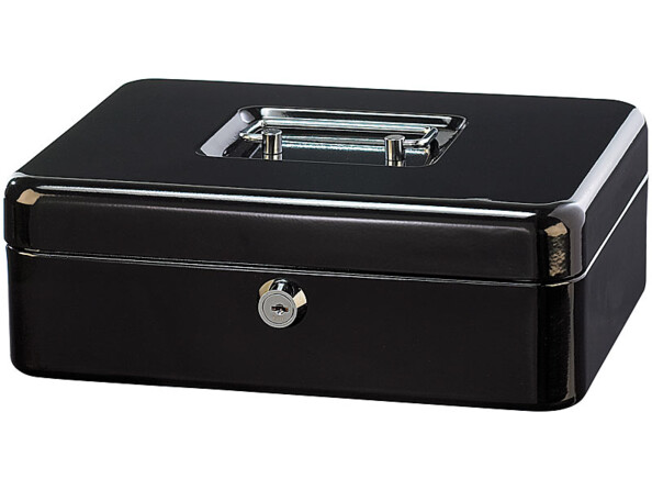 Caisse à monnaie en acier mobile avec trieur serrure et poignée de transport