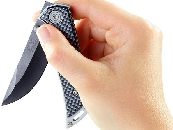 Couteau de poche avec lame noire en céramique