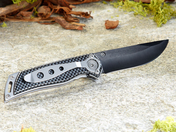 Couteau de poche avec lame noire en céramique