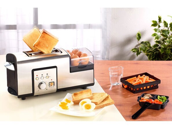 Grille-pain multifonction avec cuiseur à œufs