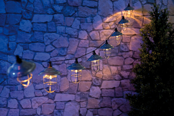 guirlande de 2 m pour jardin avec 10 lanternes led style lanterne tempete